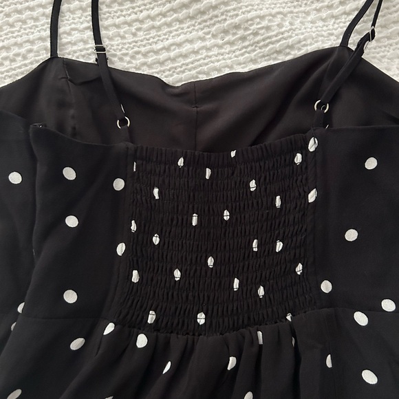 Black mini dress with white polka dots - Picture 3 of 3